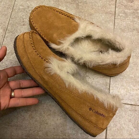 COLUMBIA W BIG SKY MOC WOMEN'S suede SLIPPER woman unisex SIZE 9 - Picture 4 of 11